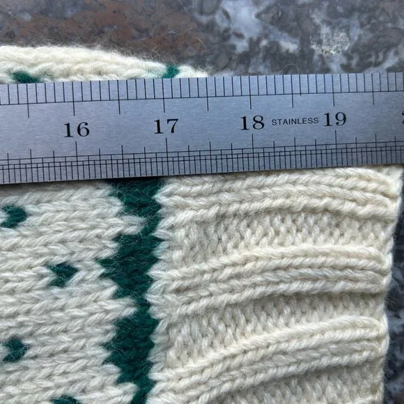 Vtg LL Bean Ragg Wool Dog Boot Sweater Intarsia Puppy Labrador L Cottage Preppy - Picture 6 of 11